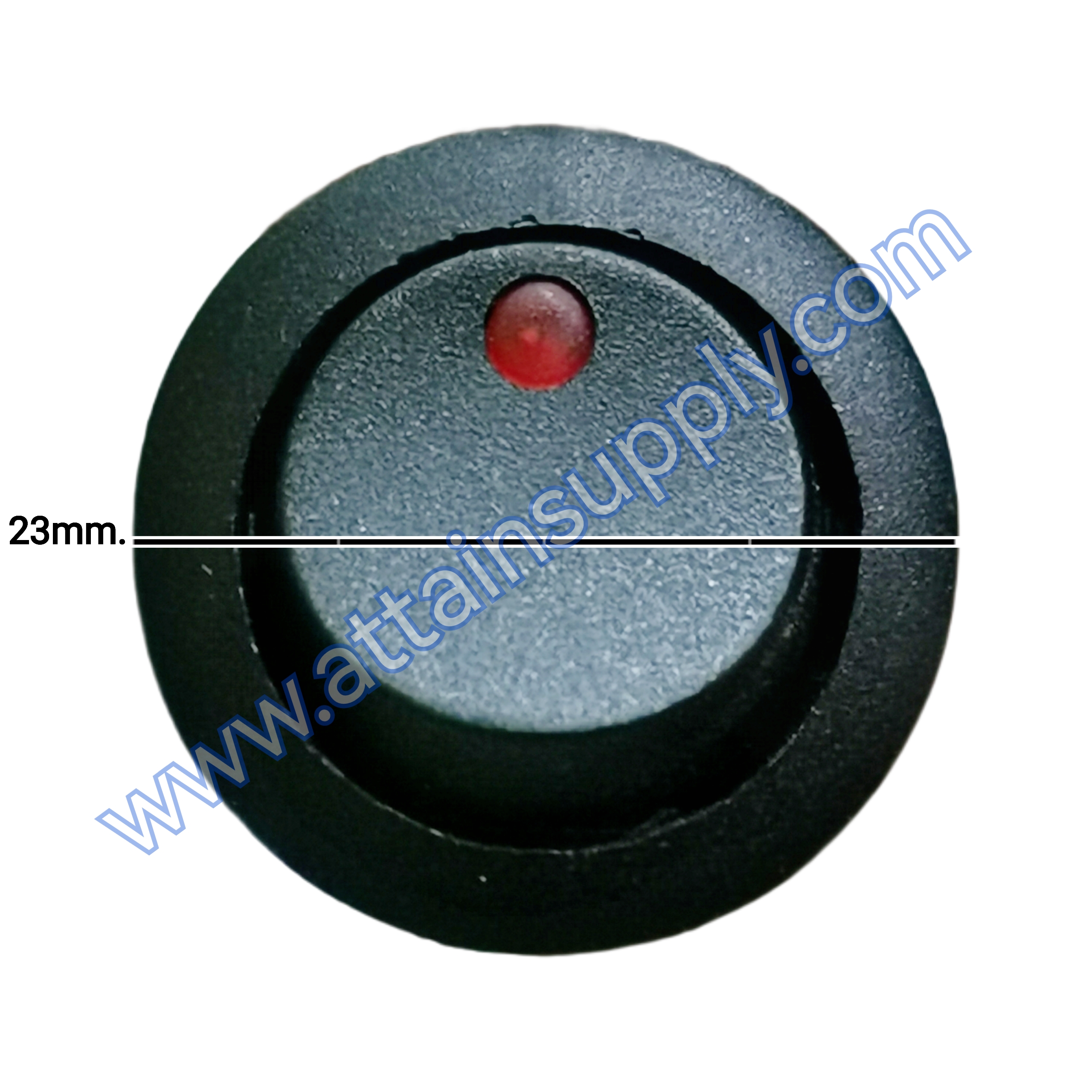 สวิทช์ กลม-ไฟจุด 12V./3ขา มีไฟ-สีแดง