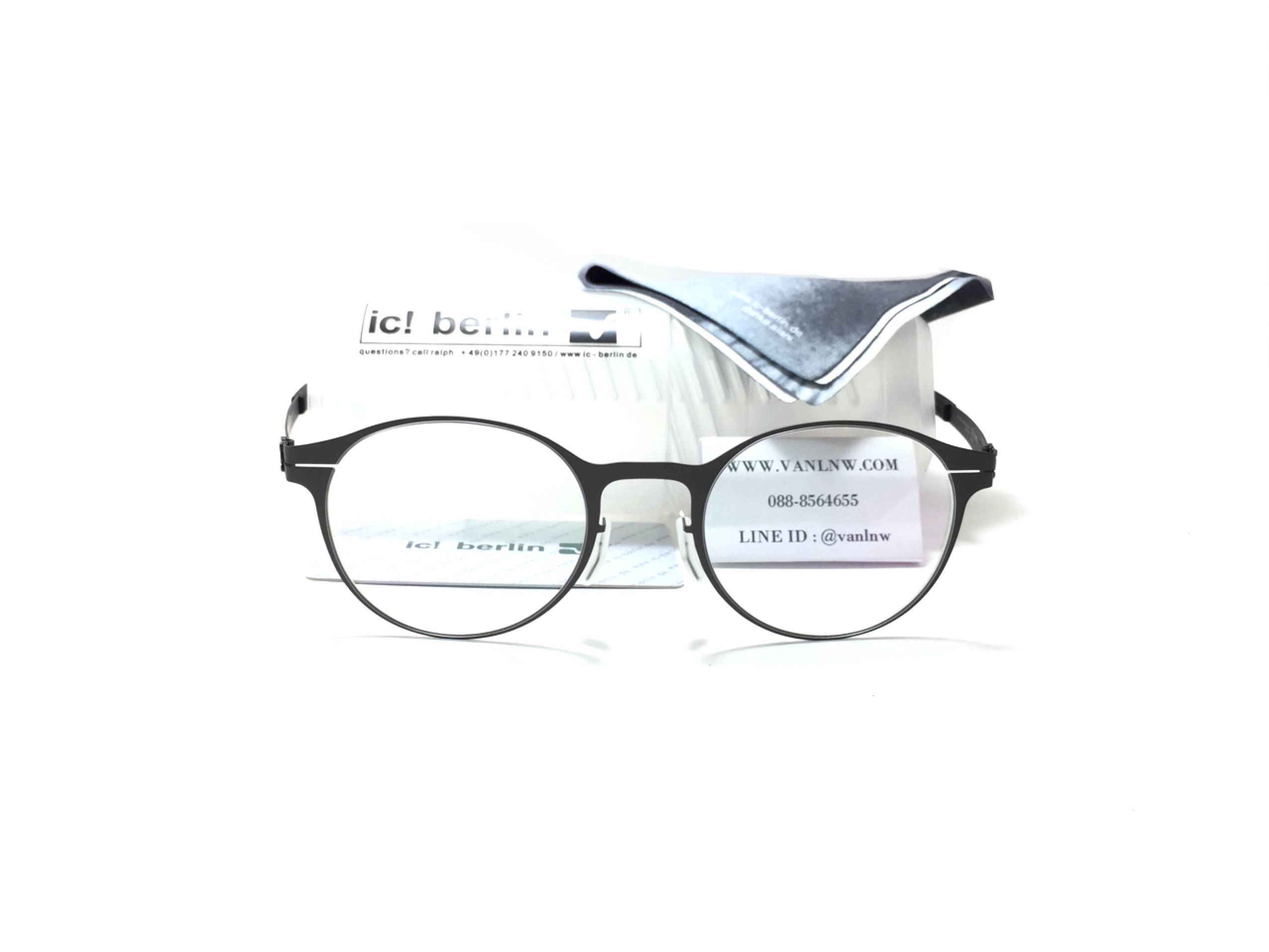 แว่นสายตา ic berlin model 125 foxweg gun metal 49-21 <กันเมทัล>