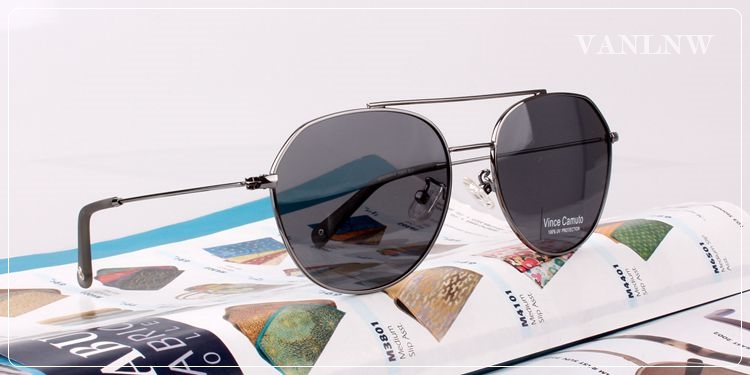 แว่นกันแดด Vince Camuto Round Aviator Sunglasses รุ่น NCVC0906-B VC815 GUN (ของแท้)
