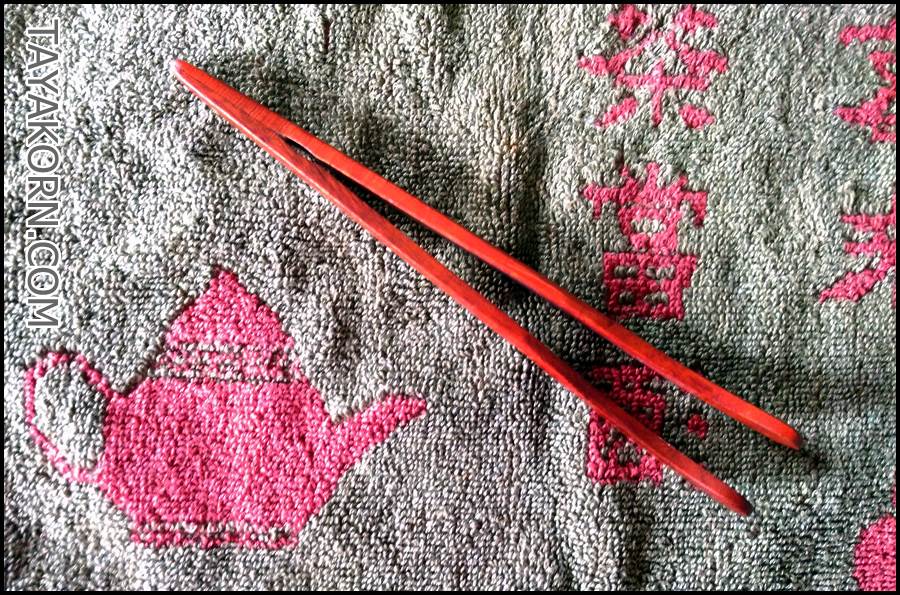 คีมไม้คีบแก้วชา แบบA TKTA-KK1