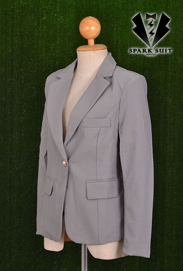 เสื้อสูทผู้หญิง เสื้อสูทใส่ทำงาน สีเทา พร้อมส่ง M,L