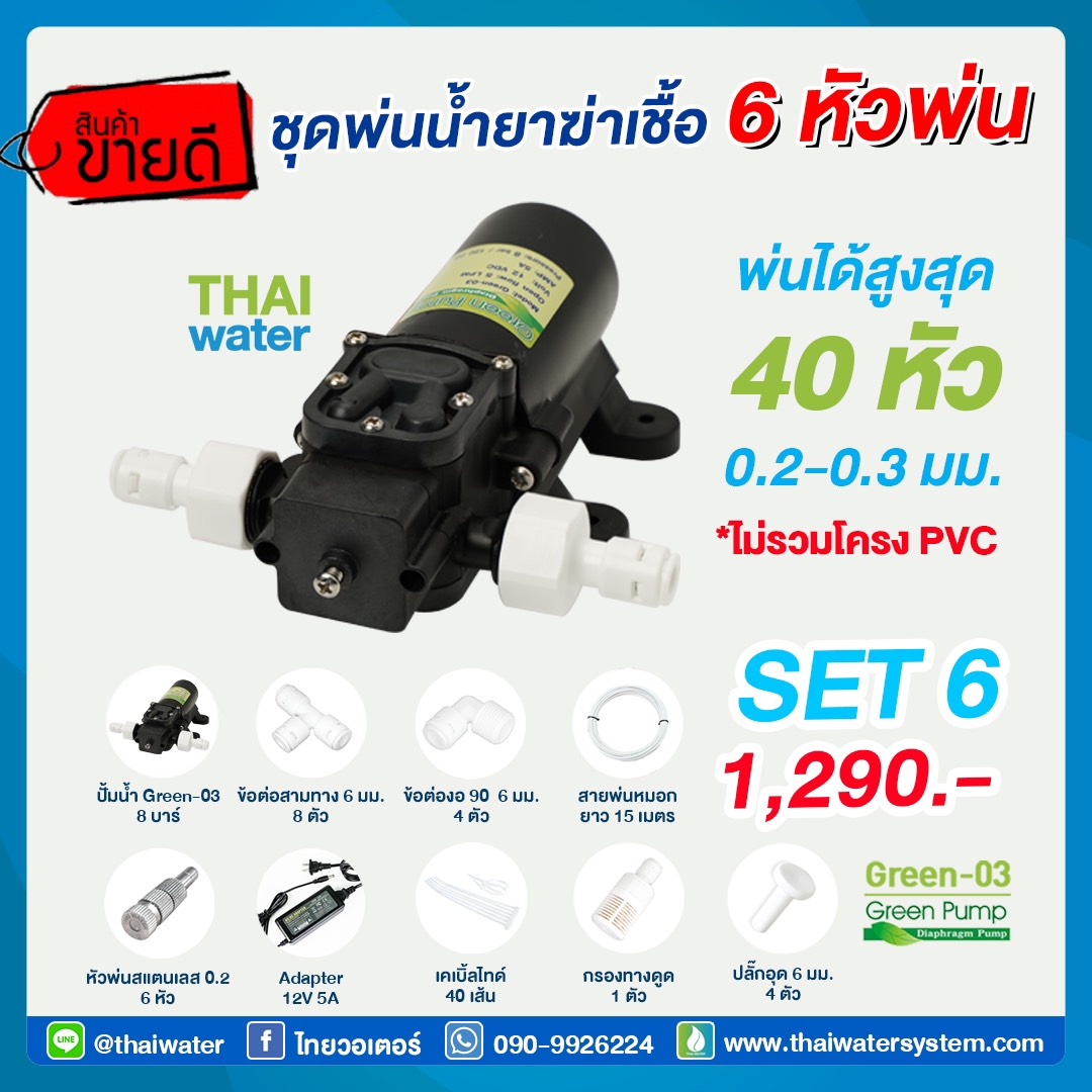 COVID SET 6 ชุดพ่นหมอก ฆ่าเชื้อโควิด ( COVID )