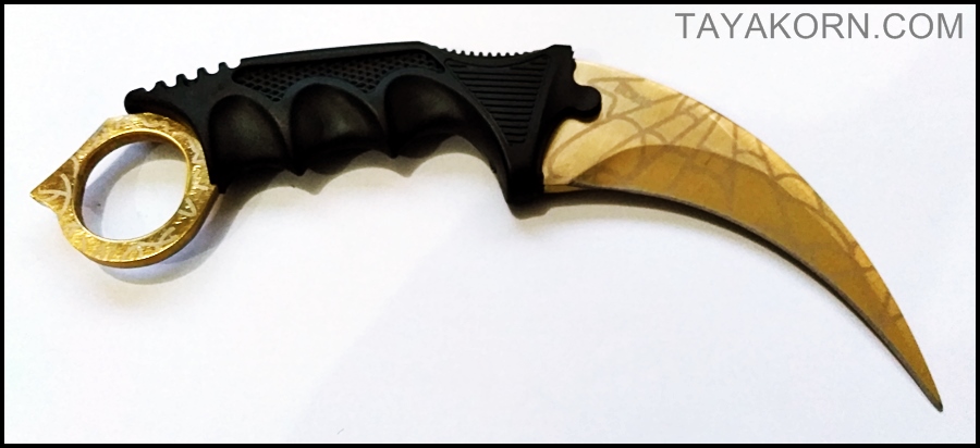 มีดคารัมบิต โกลเด้นสไปเดอร์ Golden Spyder Karambit Knife TKKB-GS8