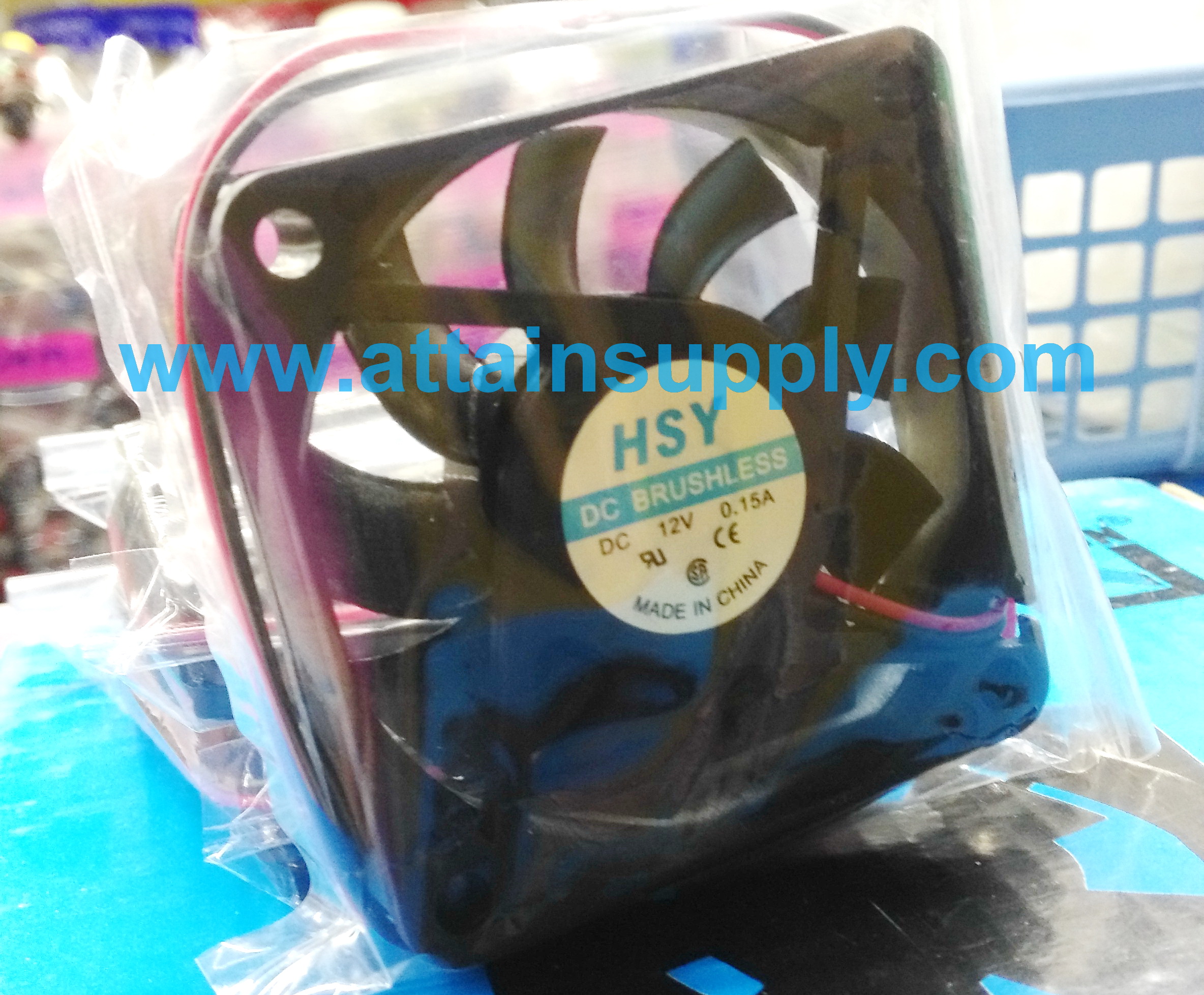 พัดลมDC12V-6x6x1.5CM./HSY