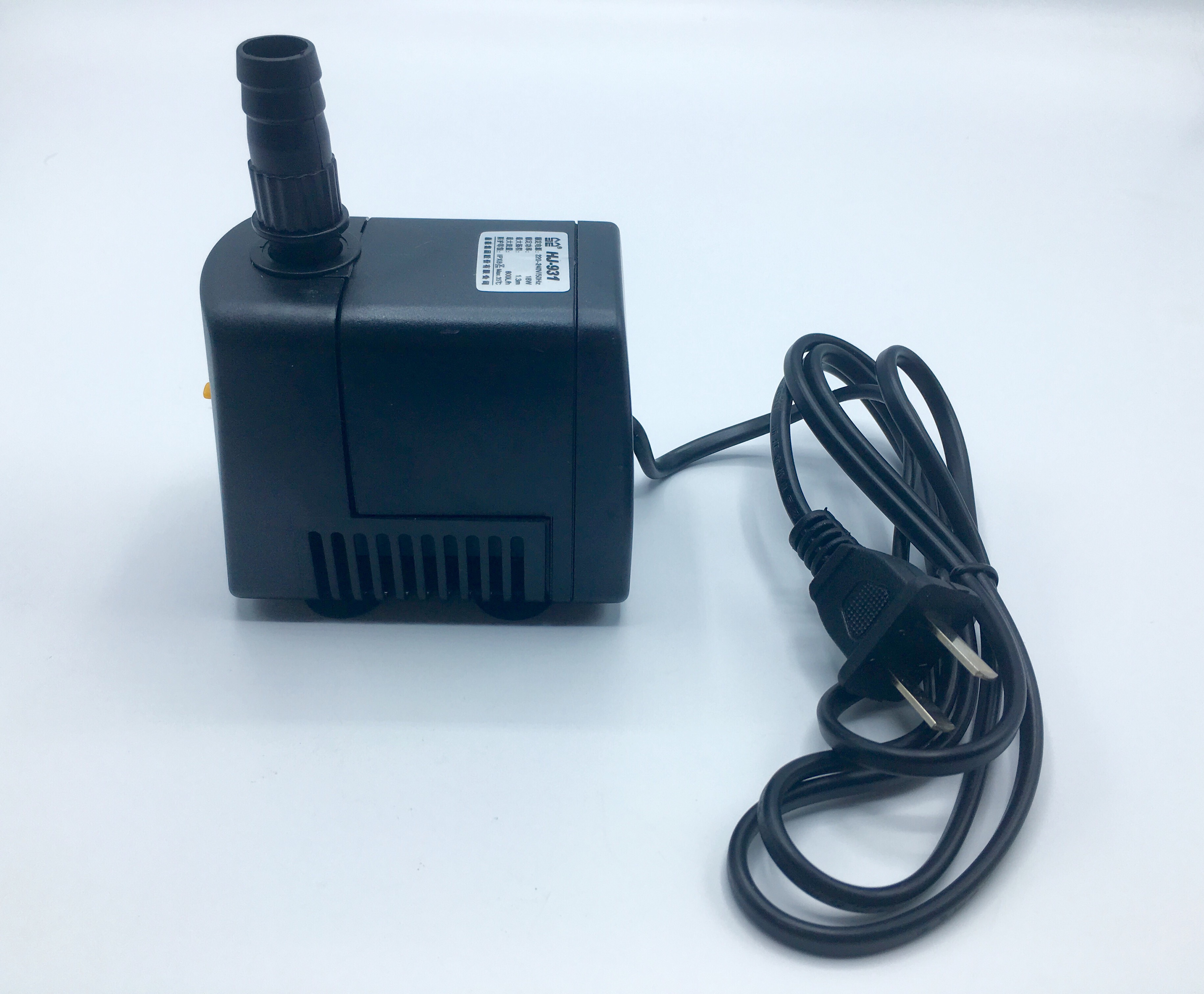 06-HJ-931-220V ปั๊มน้ำแบบแช่ แบบจุ่ม ปั๊มตู้ปลา บ่อปลา ปั๊มดูดปุ๋ย ปั๊มน้ำพุ AC220V อัตรา 800 ลิตร/ชม.รุ่น HJ-931 SKU-448