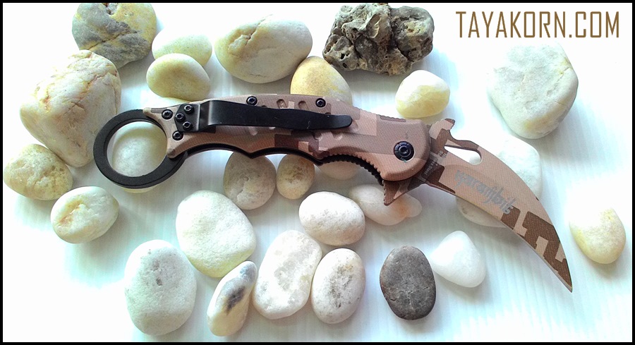 มีดคารัมบิตแอร์ฟ็อกเดสเสิร์ทคาโม่ Air Fox Desert Camo Karambit TKKB-AD2