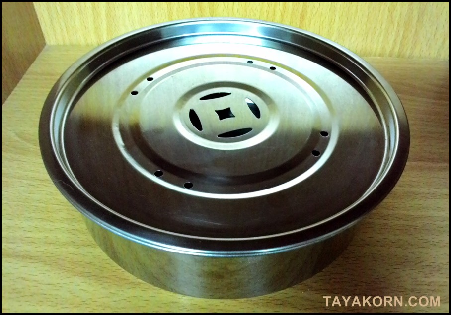 ถาดสแตนเลสรองน้ำชา ขนาด 19 ซม. Stainless Tea Tray O1