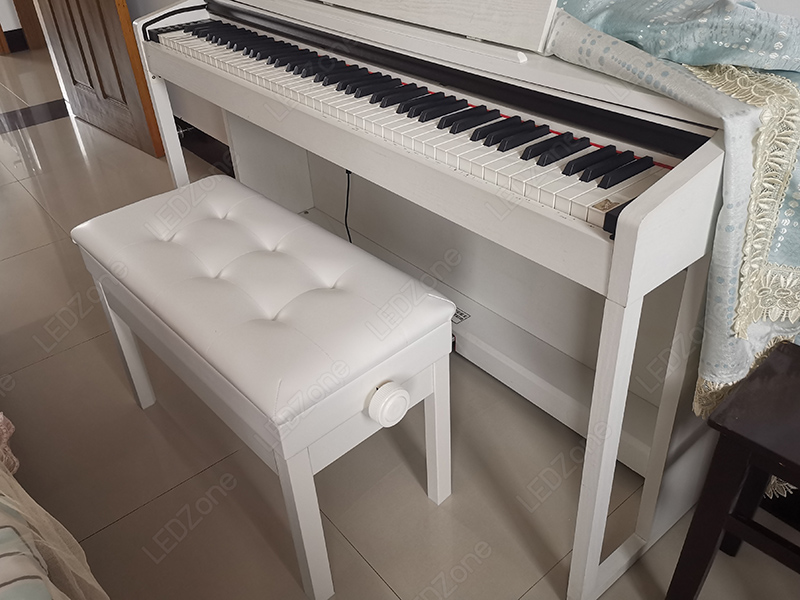 เก้าอี้เปียโน ปรับระดับได้ มีช่องเก็บของ เบาะหนัง PU เก้าอี้โต๊ะเครื่องแป้ง เก้าอี้ยาว