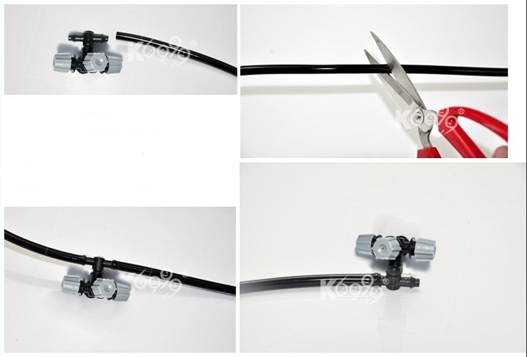 05-MSP-20-BK MSP-20 หัวพ่นหมอก 4 ทิศทาง OK Fog-01 + สายยาว 50 ซม.