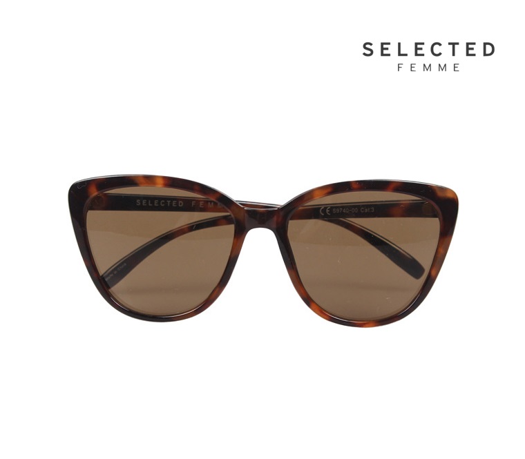 แว่นกันแดดผู้หญิง Selected Femme Tortoiseshell Brownanimal Appealing Womens Sunglasses (ลายกระ)