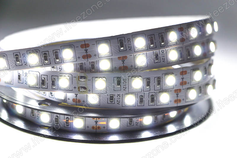 LED Strip เส้น 5050 ม้วน 5 เมตร สี Natural white 6000K (ไม่กันน้ำ IP20)