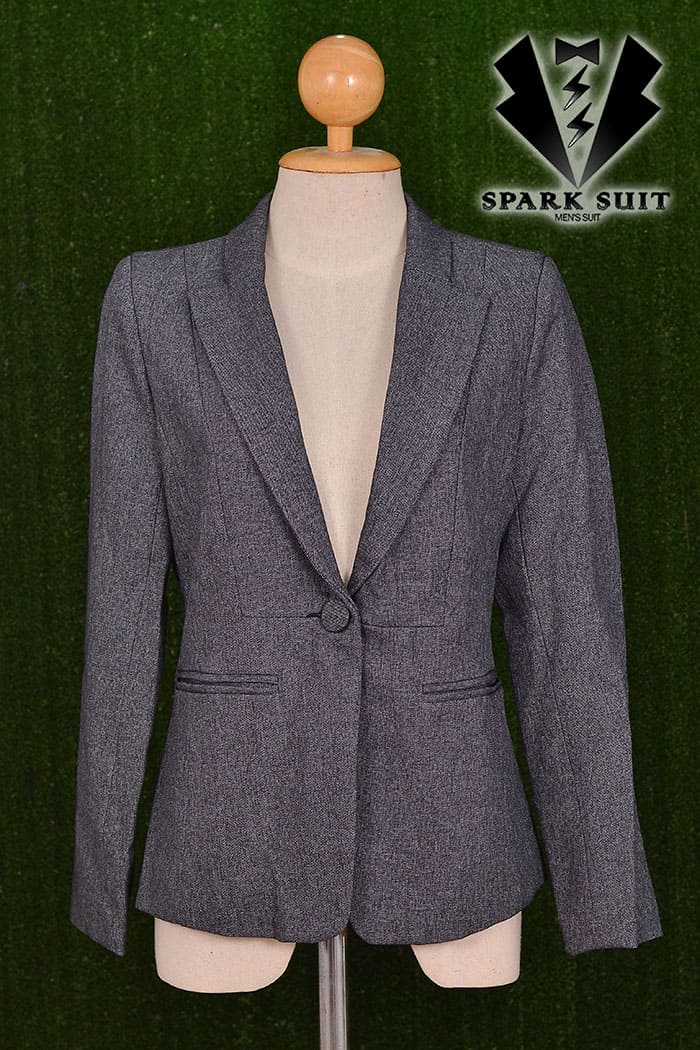 สูทผู้หญิง มีน้ำหนัก กระเป๋าหน้า พร้อมส่ง L *แถมเข็มกลัด