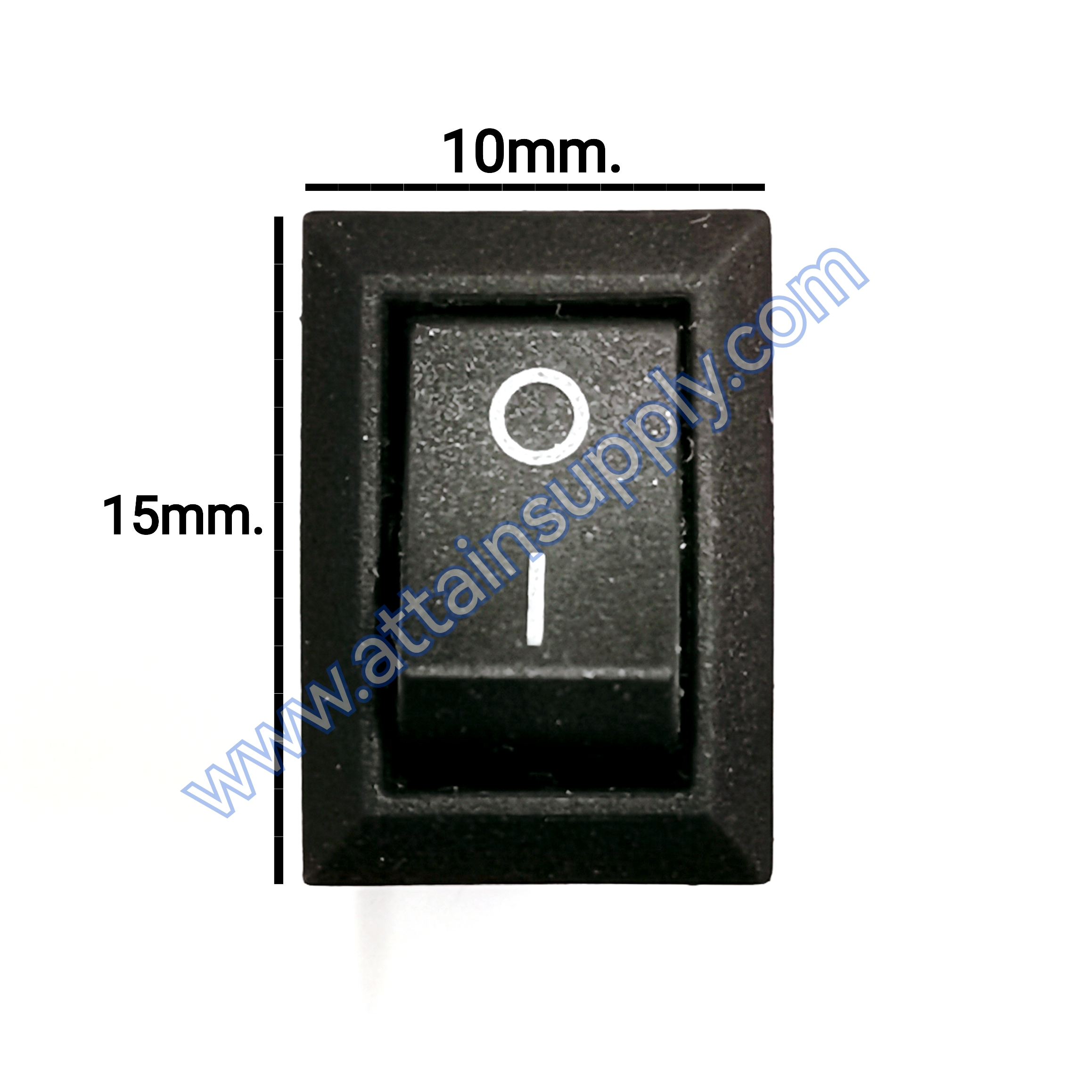 สวิทช์ IOเหลี่ยมจิ๋ว 3ขา/ไม่มีไฟ-สีดำ