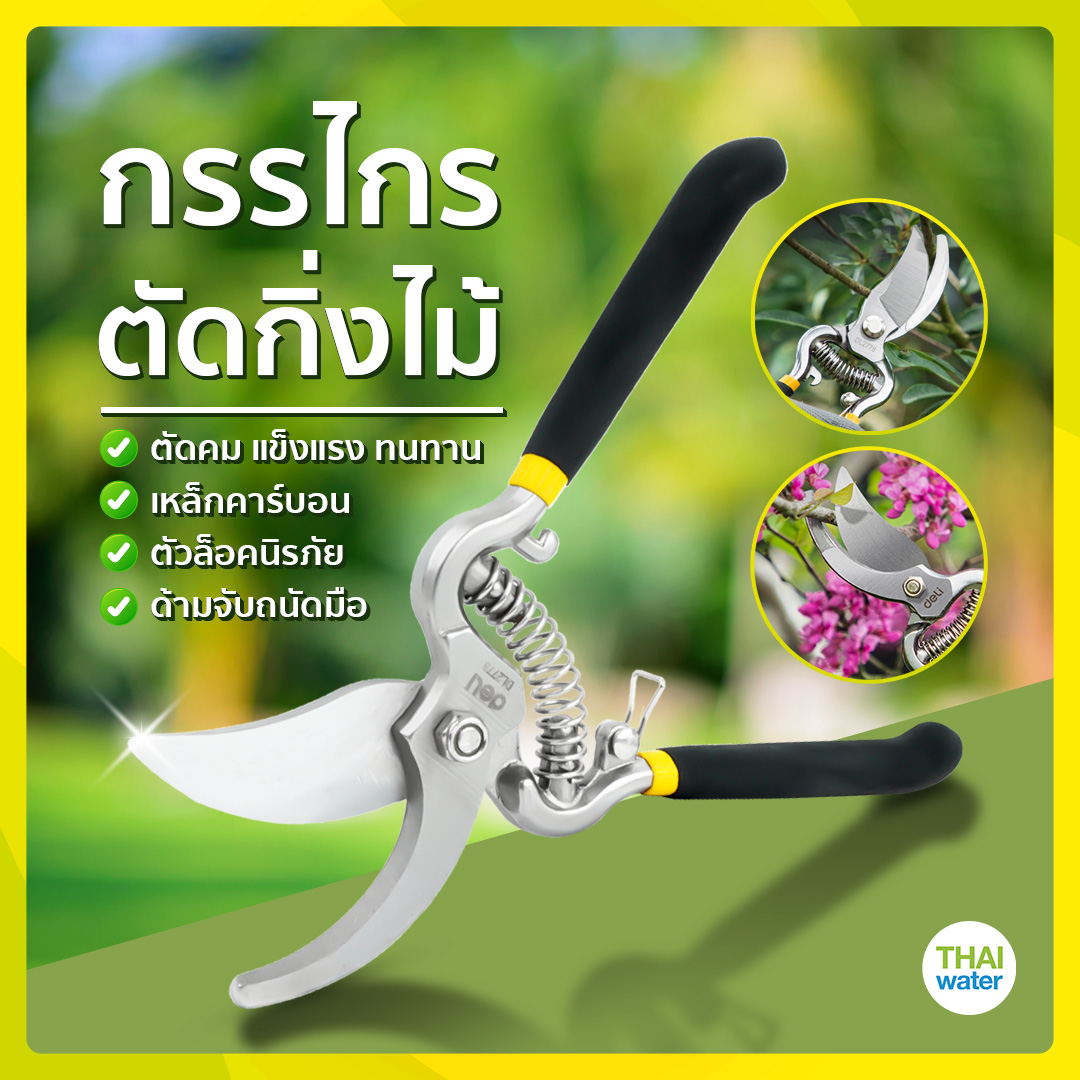 DeLi DL2778 กรรไกรปากโค้ง กรรไกรตัดแต่งกิ่ง กรรไกรตัดกิ่ง ที่ตัดกิ่ง กรรไกรตกแต่งกิ่งไม้