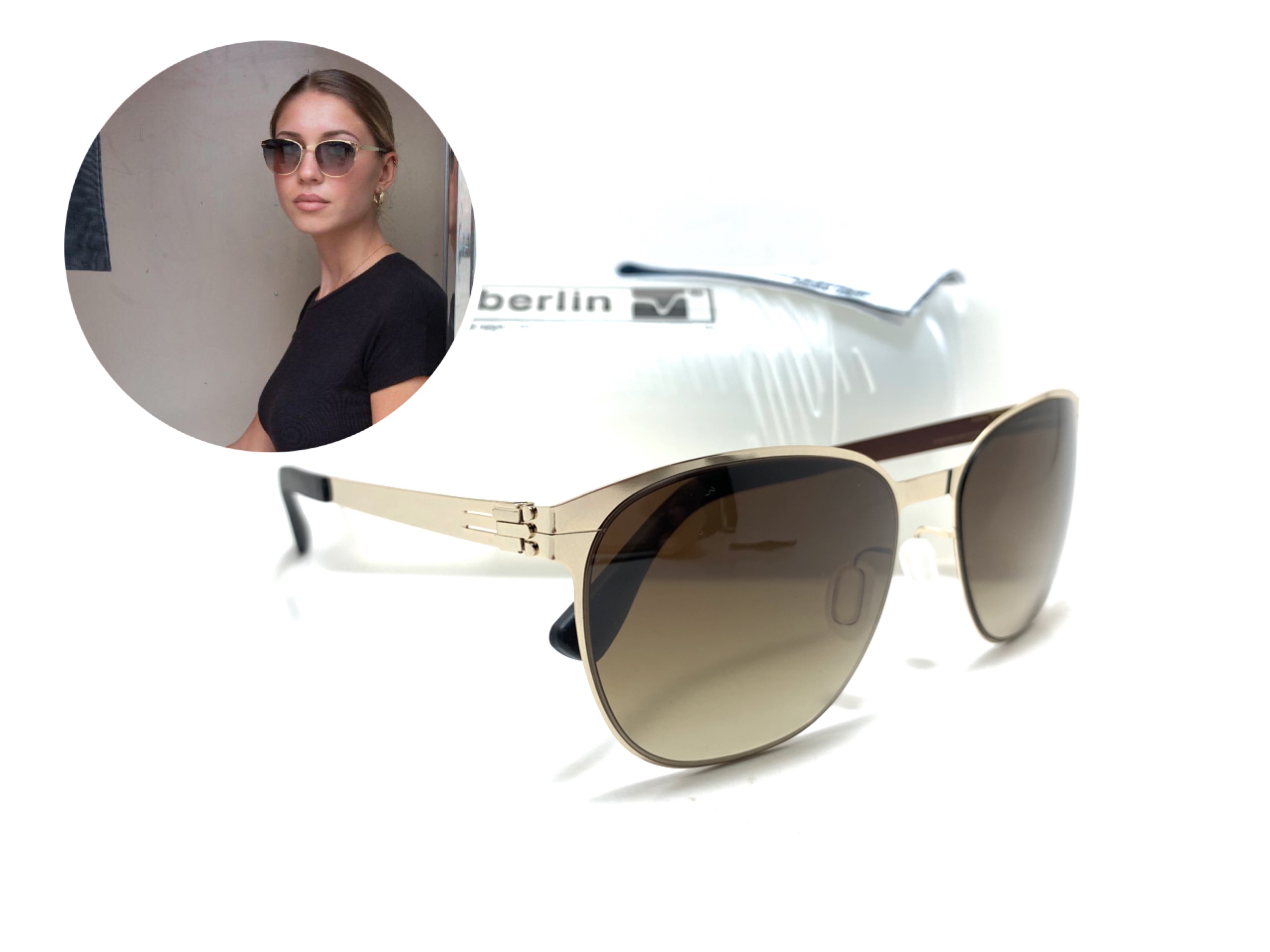 แว่นกันแดด ic berlin Andrea R.Gold 56-18 <ชาเฟด>