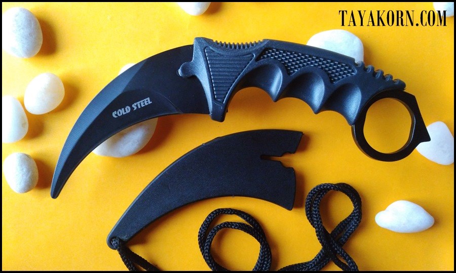 มีดซ้อมคารัมบิตพายุทะเลทราย Desert Storm Karambit Trainer Knife