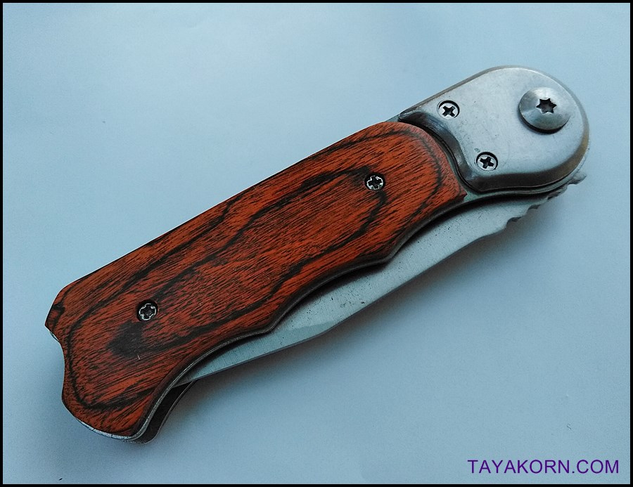 มีดสปริง ไพน์วู้ด แบบซี PineWood C Folding spring Knife TKFD-PW3