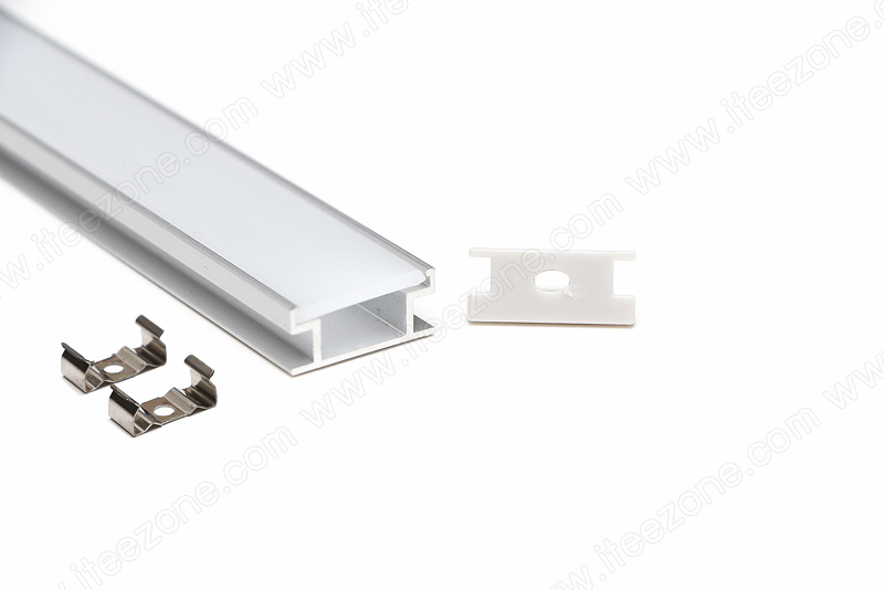 ราคาต่อ 1 เส้น ยาว 1 เมตร รางฝังพื้น U + ฝาอะคริลิค รางไฟ Aluminium Profile รางอลูมิเนียม ใช้กับไฟเส้น LED รางไฟเส้น rail led track โพรไฟล์