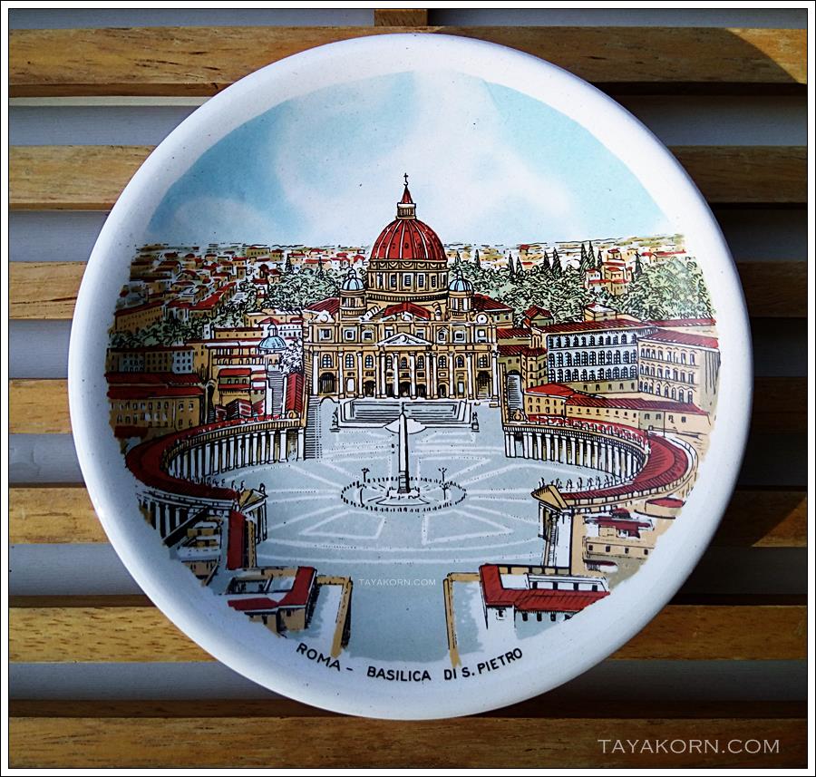จานรองแก้วกาแฟสะสม แบบ B Vintage Coffee Plate Tyle B made in Italy