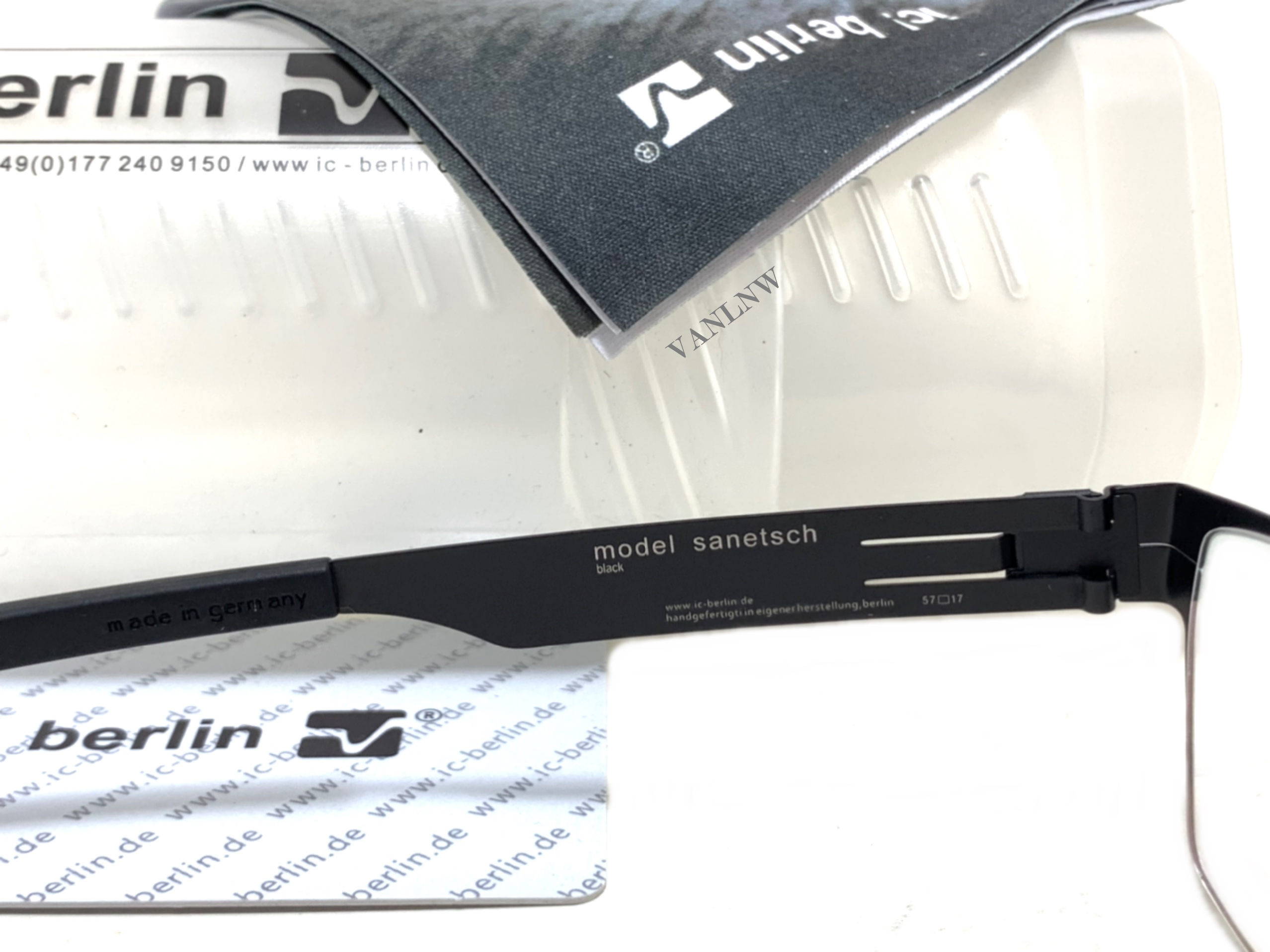 แว่นสายตา ic berlin model sanetsch black 57-17 <ดำ>