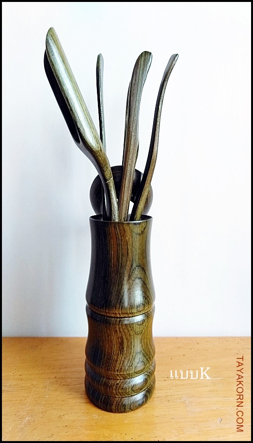 อุปกรณ์ชงชาจีนไม้แท้ (สีเขียว) อุปกรณ์ 5 ชิ้น Green Chinese TeaTools TKTT-882