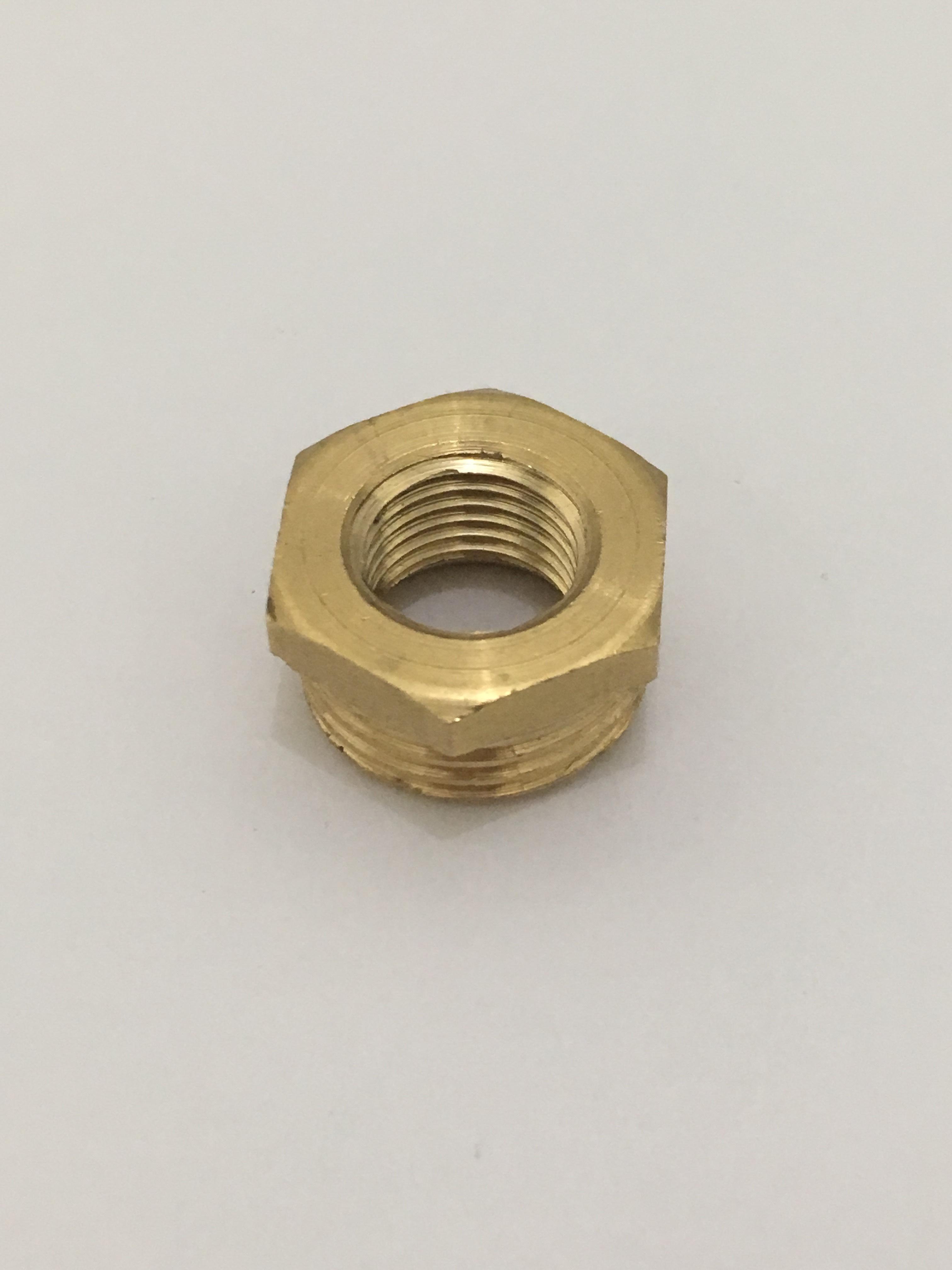 01-BSR02-04 ข้อลดเหลี่ยมทองเหลือง 1/4" x 1/2"