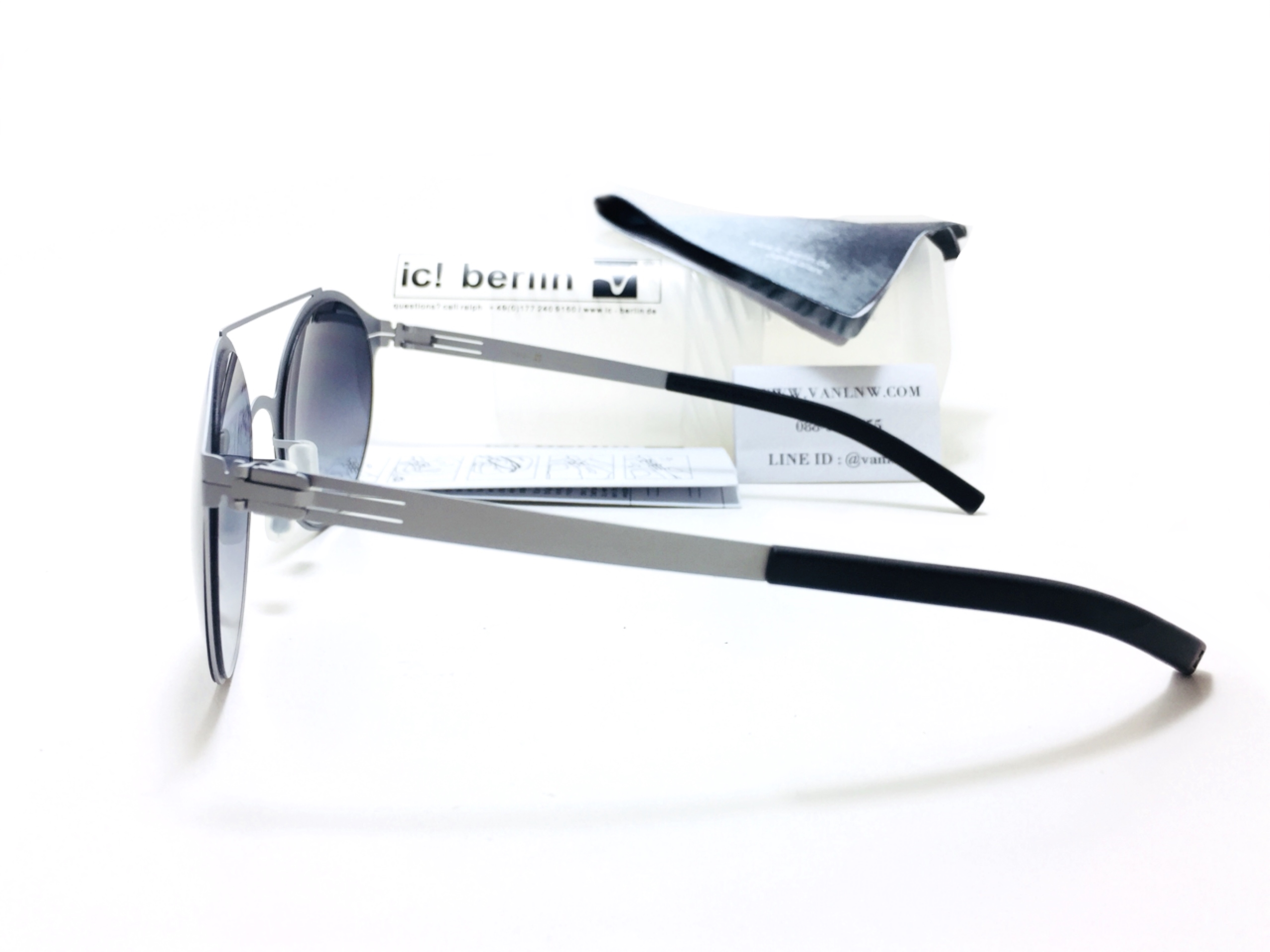 แว่นกันแดด ic berlin model blanca chrome 51-23 <เงิน>