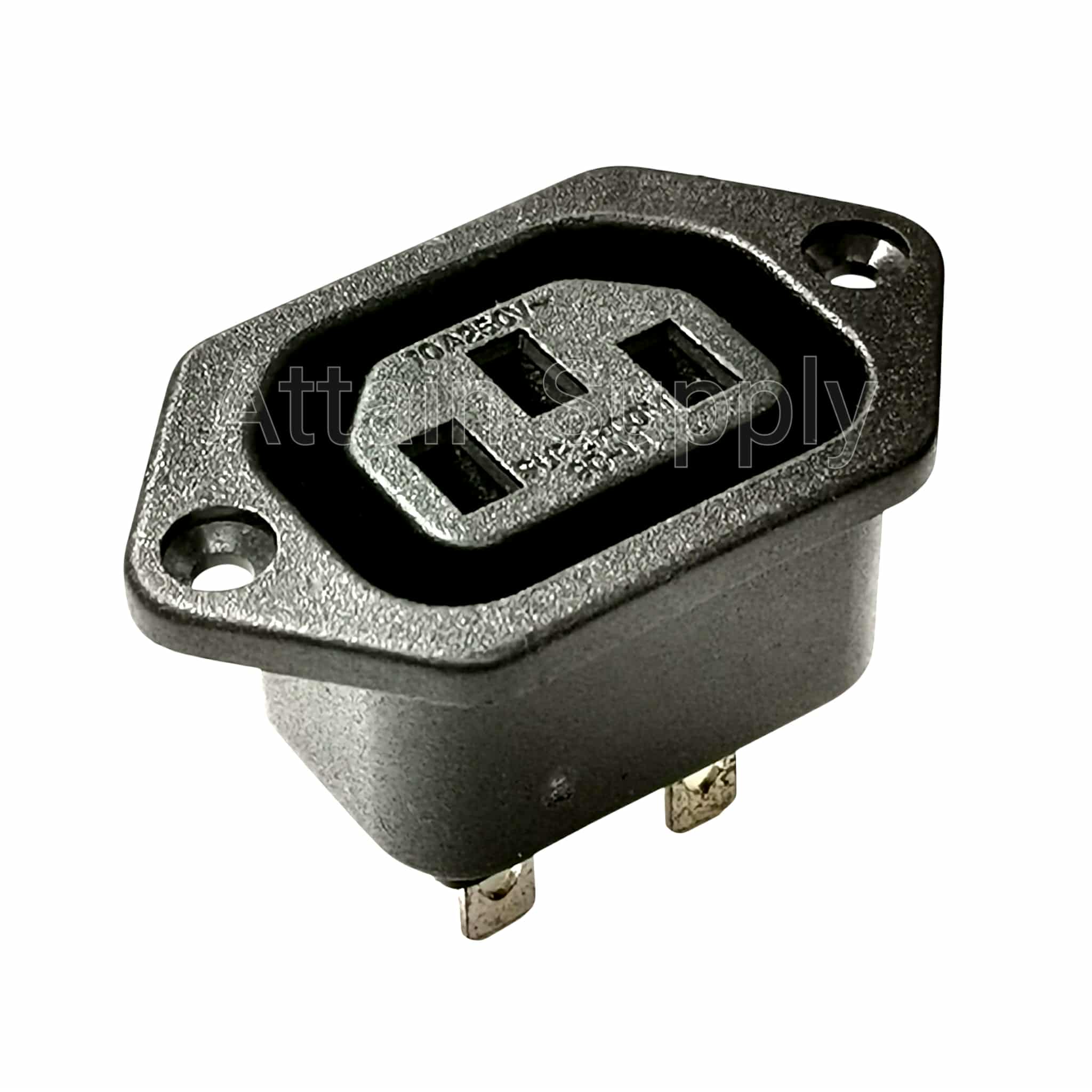 เต้ารับAC-3ขาเมีย ติดแท่น ขอบยึดน็อต/รุ่นหนา