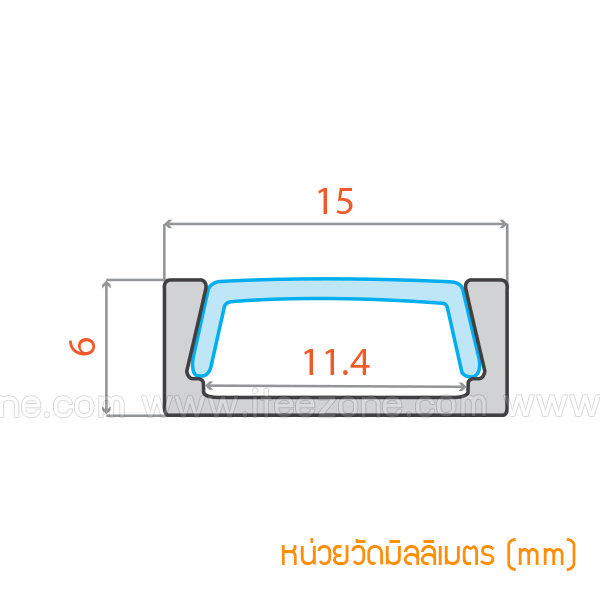 ราคาต่อ 1 เส้น ยาว 1 เมตร ราง mini U Slim + ฝาอะคริลิค ใช้ได้กับไฟเส้นอ่อนเท่านั้น รางไฟ Aluminium Profile รางอลูมิเนียม ใช้กับไฟเส้น LED รางไฟเส้น rail led track โพรไฟล์