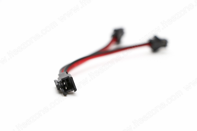 สายไฟเข้า 1 ออก 2 หัวคลิ๊กล็อค สำหรับ EL Wire