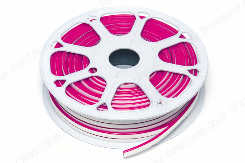 ไฟเส้น Neon Flex 12V Silicone สี Pink ชมพู (กันน้ำ)