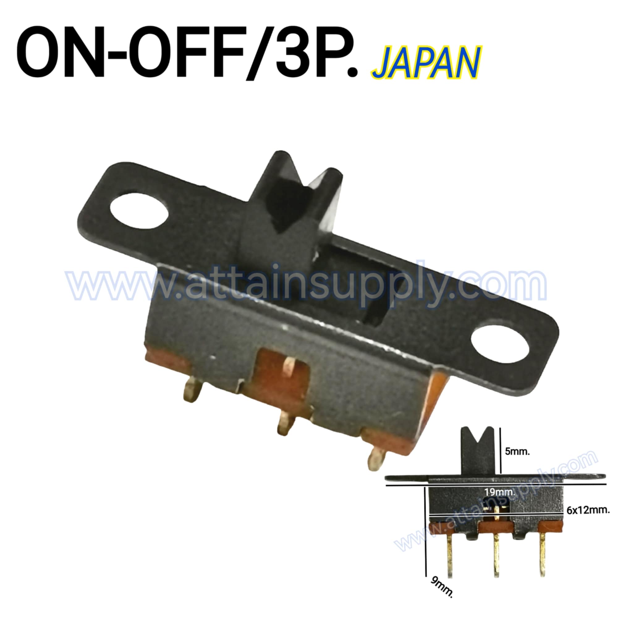 สวิทช์เลื่อน ON-OFF/3ขา JAPAN
