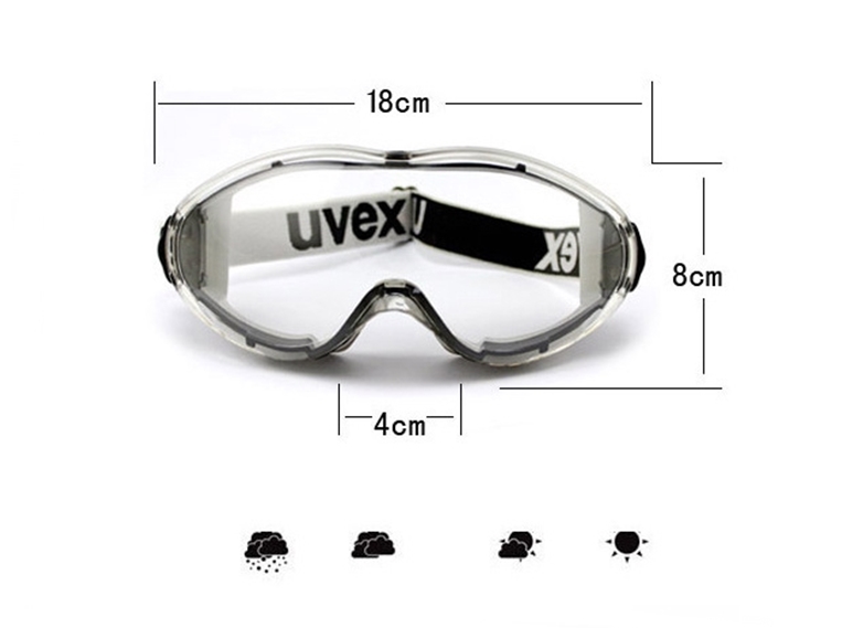 แว่นกันลม กันฝุ่น UVEX ULTRASONIC SAFETY EYEWEAR GERMAMY แว่นตานิรภัย แว่นปั่นจักรยาน แว่นขี่มอเตอร์ไซค์ สวมทับแว่นสายตาได้เลย