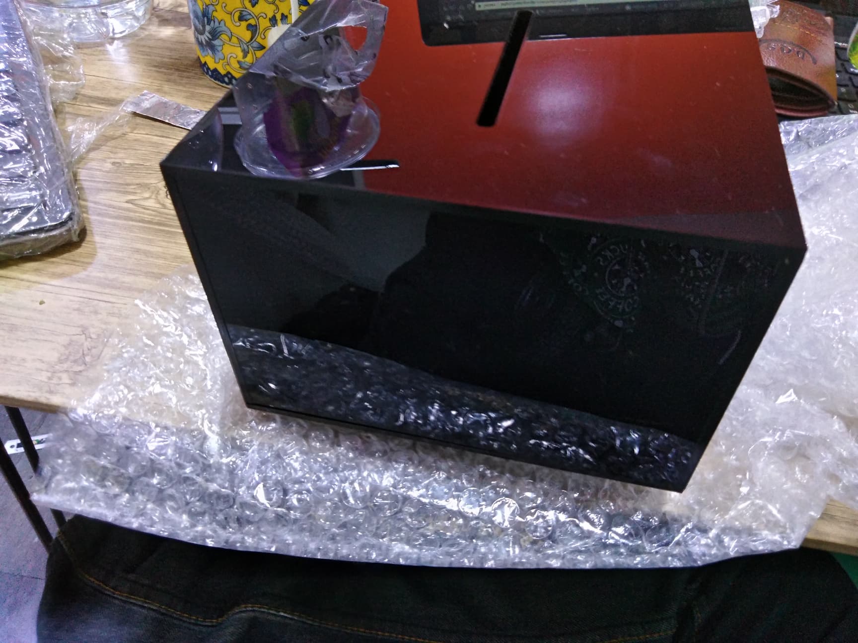 TIP BOX แนวนอน 15x15x10 สีดำ S1 ดำ ชิ้น