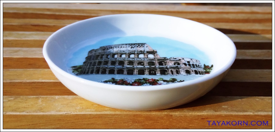 จานรองแก้วน้ำวินเทจ Vintage glass plate Tyle B made in Italy