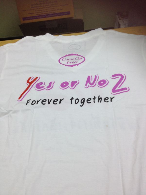 เสื้อ YES เราจะรักกันตลอดไป ไซส์ L