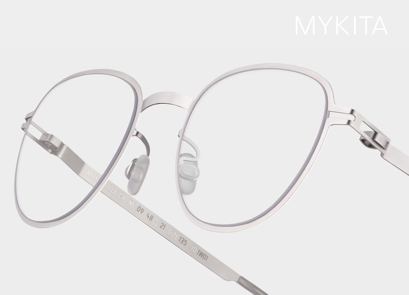 แป้นจมูกแว่นตา Mykita แป้นจมูกซิลิโคน แป้นรองจมูก แบบกด (Push-on) แกนแนวขวาง นุ่ม เบาสบาย ไม่เจ็บดั้ง