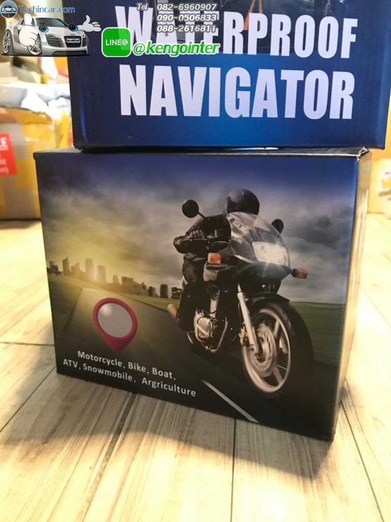 GPSนำทาง ติดมอเตอร์ไซค์ ขนาดหน้าจอ 4.3" จอกันน้ำ พร้อมตัวจับแฮนด์