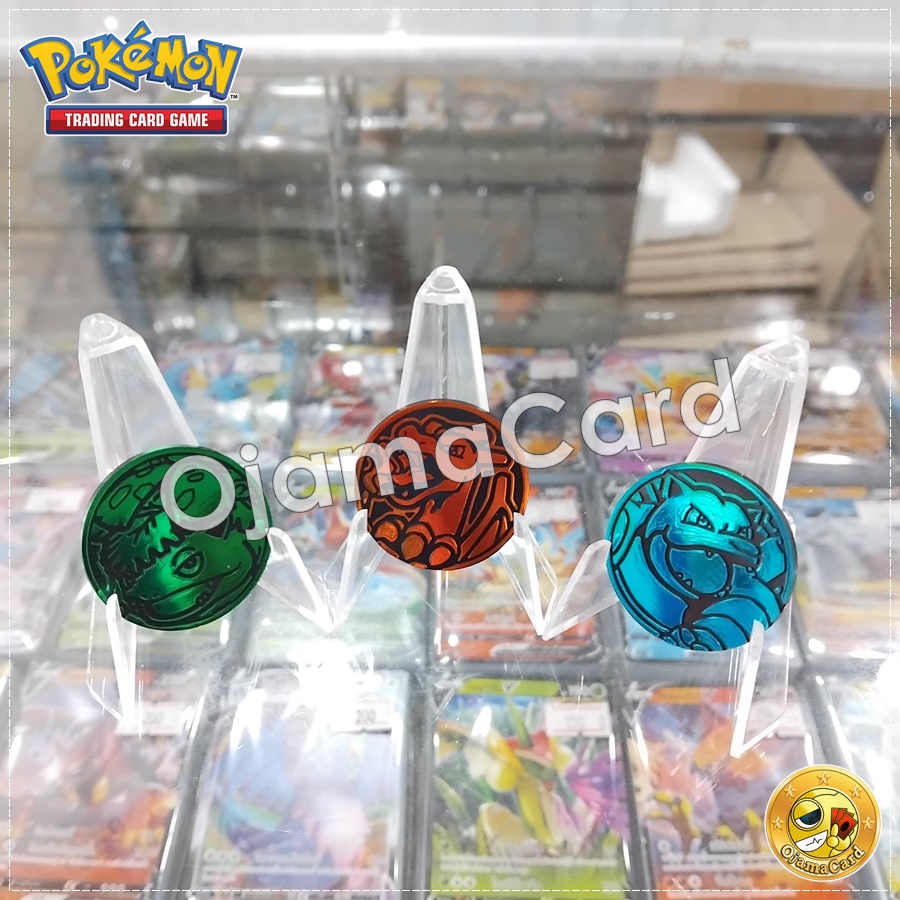 Pokémon TCG Official Coin | เหรียญโปเกม่อน (Mini Size) — Starter Pokémon [Fushigibana•Lizardon•Kamex] 99%「1 Coin」