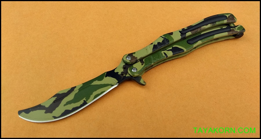 มีดซ้อมควง ซีเอสโก คาโม่ ZS GO CAMO Balisong Trainer Knife TKBS-ZS7TR