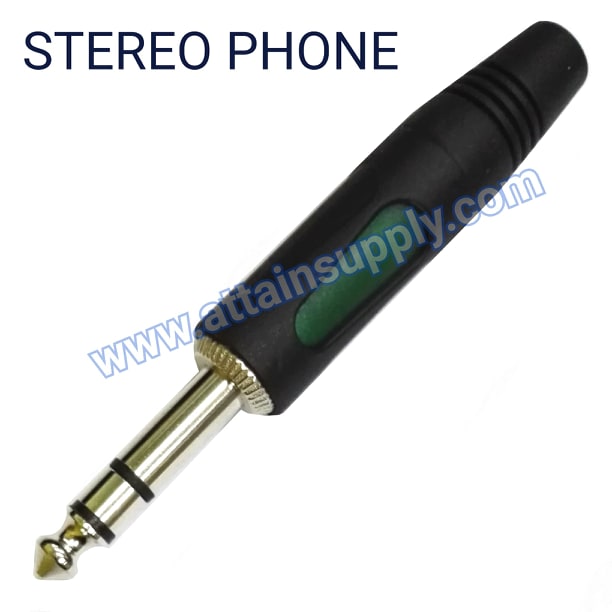 P.PHONE STEREO6.35MM./GREEN-BLACK