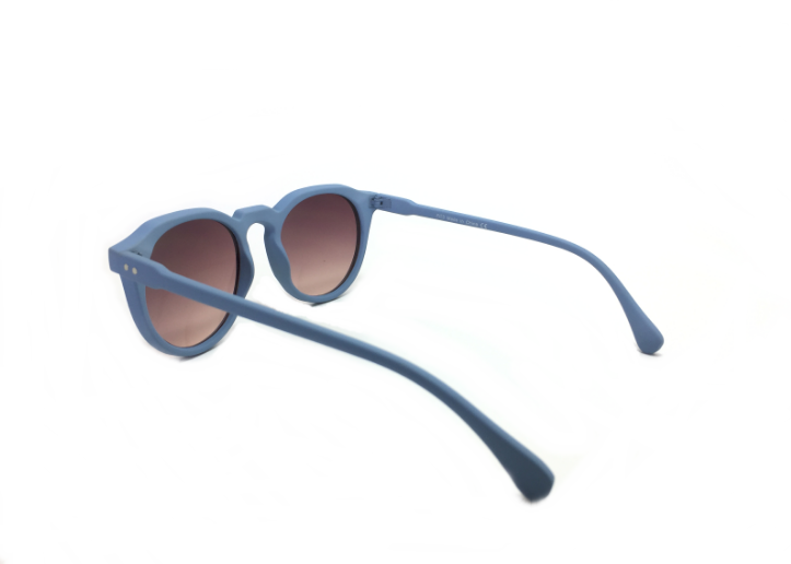 แว่นกันแดดแฟชั่น Topman Light Blue Matte Round Sunglasses 51-17-140 <ฟ้า>