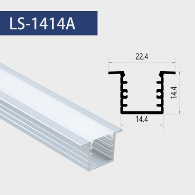 1414A ราง U (ไม่มีสต๊อก สั่งล่วงหน้า 10-15 วัน) ราคาต่อ 1 เส้น ยาว 1 เมตร รางอลูมิเนียม (Aluminium Profile) รางไฟ Aluminium Profile รางอลูมิเนียม ใช้กับไฟเส้น LED รางไฟเส้น rail led track โพรไฟล์