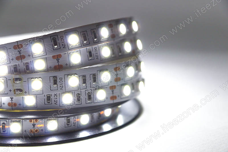 LED Strip เส้น 5050 ม้วน 5 เมตร สี Natural white 6000K (ไม่กันน้ำ IP20)