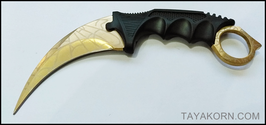 มีดคารัมบิต โกลเด้นสไปเดอร์ Golden Spyder Karambit Knife TKKB-GS8
