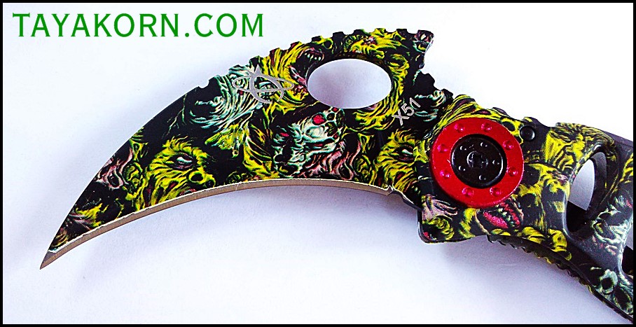 มีดคารัมบิตทีเร็กซ์ไดนาซอร์ T-Rex Dinosaur Karambit Knife