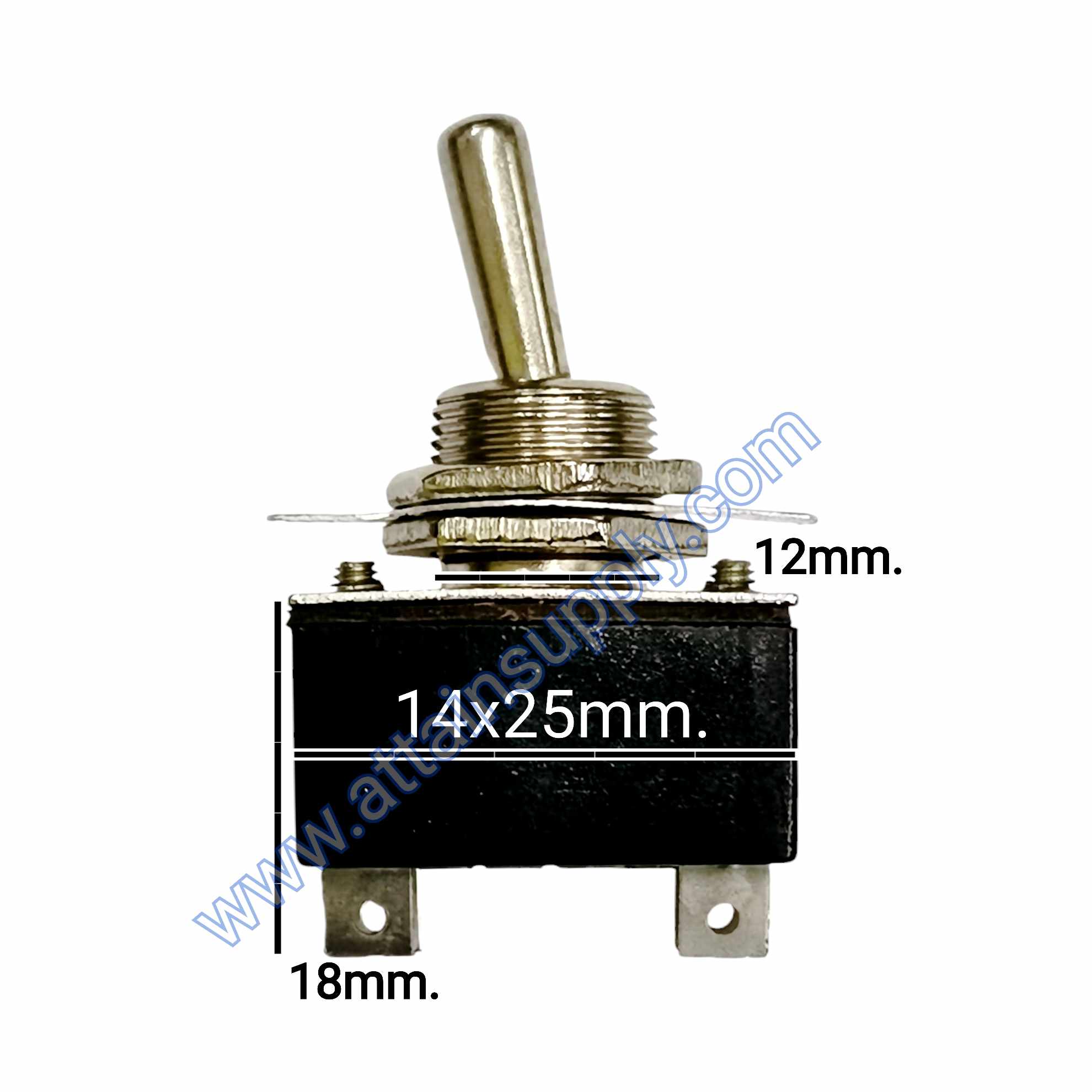 สวิทช์โยก ON-OFF 4ขา-แบบบัดกรี/สีดำ