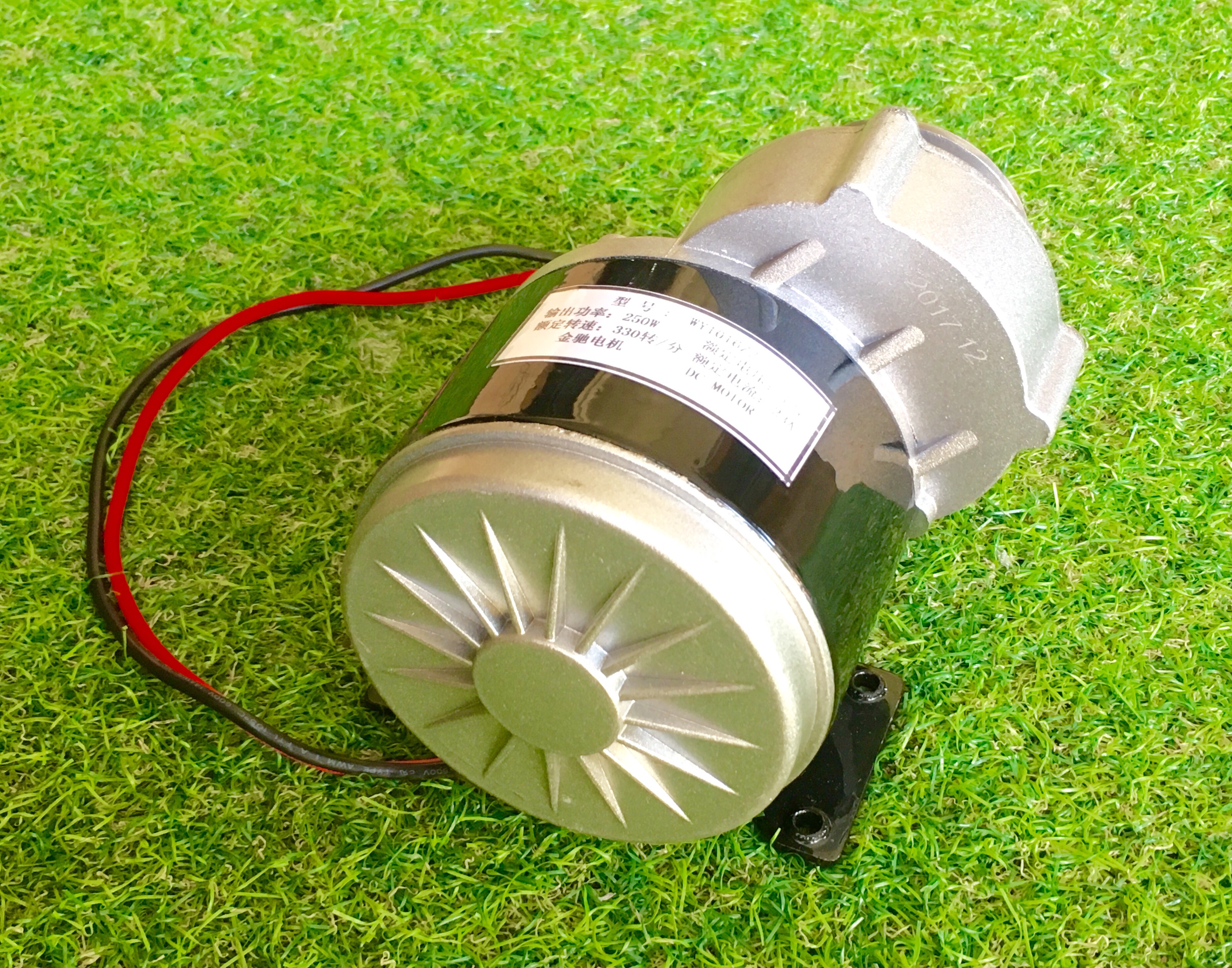 มอเตอร์ 12VDC 250W เกียร์ทด + มูเล่