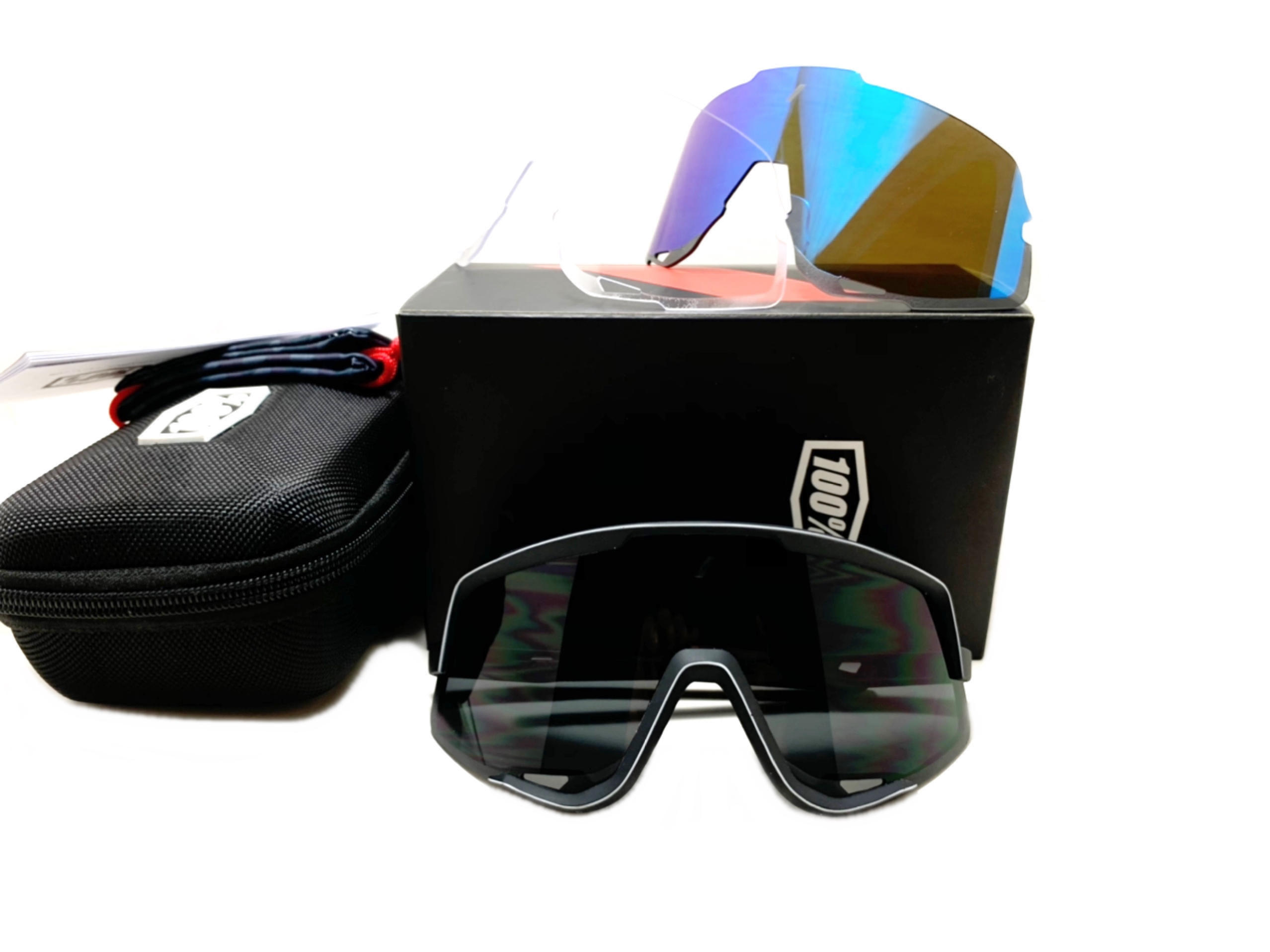 แว่นกันแดด แว่นปั่นจักรยาน 100% Speedcraft Glendale <Soft Tact Black Smoke Lens>