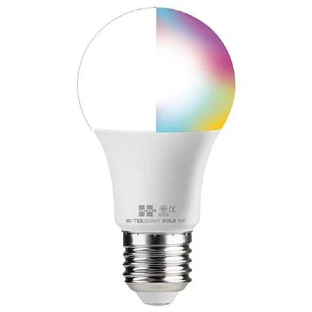 หลอด LED HI-TEK SMART WIFI 9 วัตต์ E27 DAYLIGHT/RGB เปลี่ยนแสงได้ WIFI+BT - แสงขาว/แสงเหลือง/แสงคูลไวท์ HI-TEK